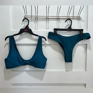 Teal bikini, top size medium, bottom large